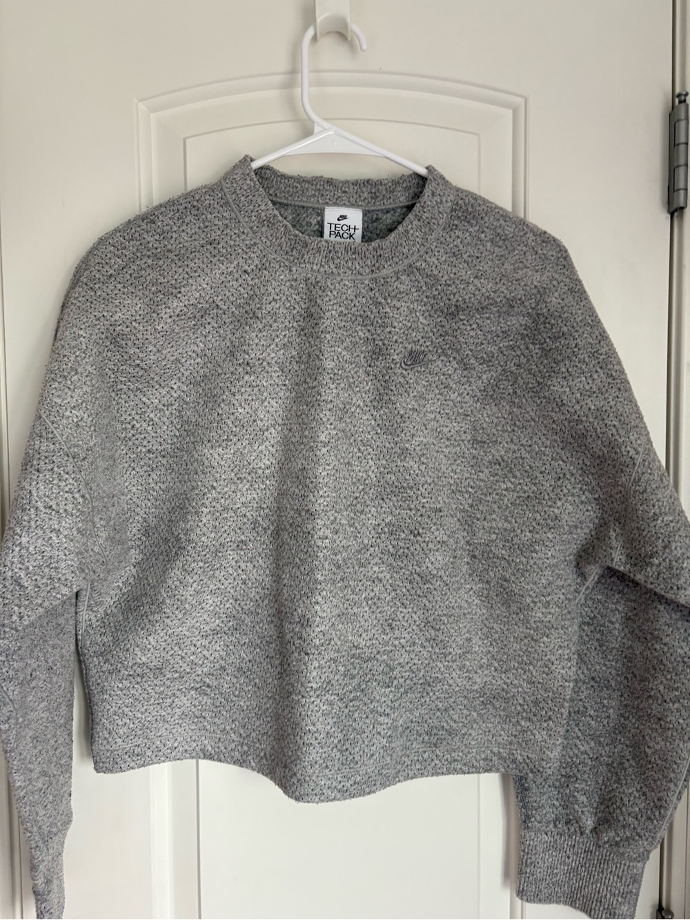 Nike Therma-FIT ADV Tech Pack Women’s Gray Cropped Crewneck Textured - Size S